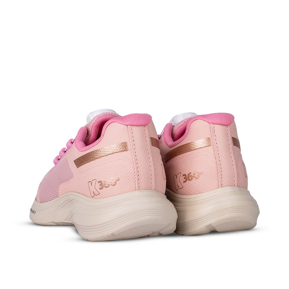 Tênis Infantil Menina Kidy K - 360 Disc Super Leve Nude/Ouro - Kidy Calçados - 