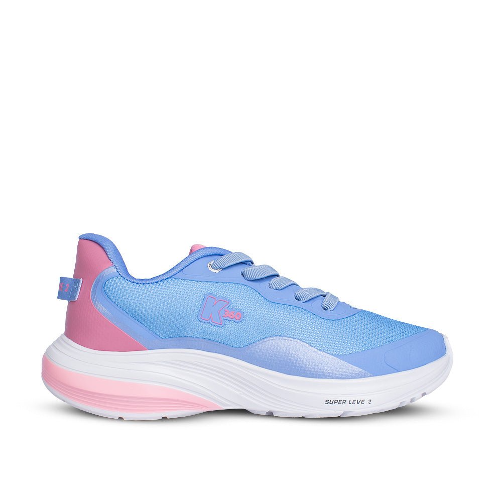 Tênis Infantil Menina Kidy K - 360 Super Leve Azul/Rosa Esportivo Confortável - Kidy Calçados - 