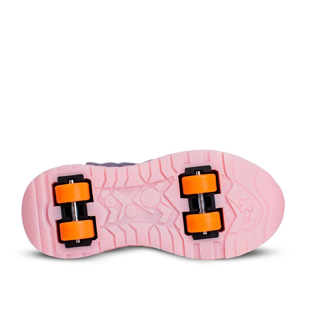 Tênis Infantil Menina Kidy K360 de Rodinha Branco/Rosa Luz e Led - Kidy Calçados -