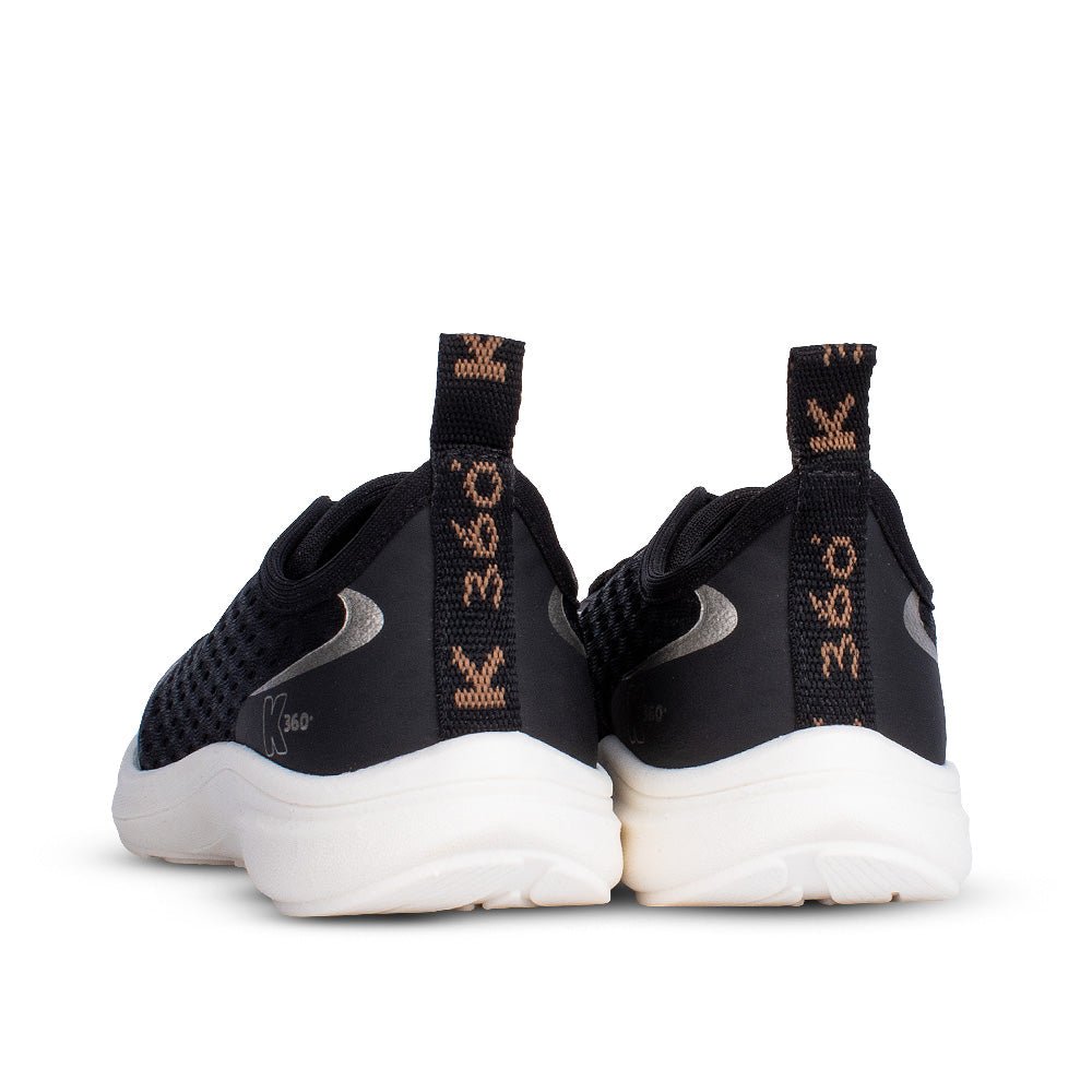 Tênis Infantil Menina Kidy K360 Energy 2 Preto e Crepe Respirável e Palmilha EVA - Kidy Calçados - 