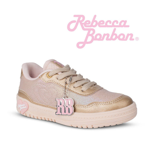 Tênis Infantil Menina Kidy K360 Estilo Marfim/Ouro Rebecca Bonbon - Kidy Calçados -