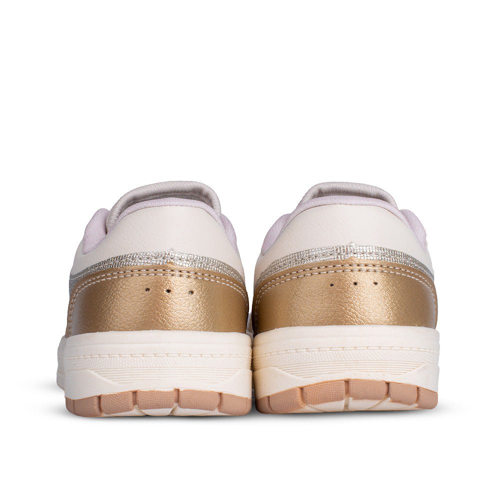 Tênis Infantil Menina Kidy K360 Estilo Respitec Off White/Ouro Delicado Estiloso - Kidy Calçados - 