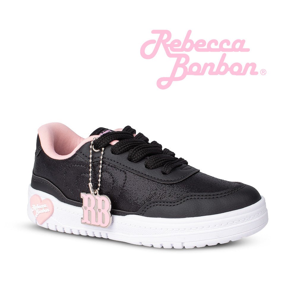 Tênis Infantil Menina Kidy K360 Estilo Respitec Preto Rebecca Bonbon - Kidy Calçados -