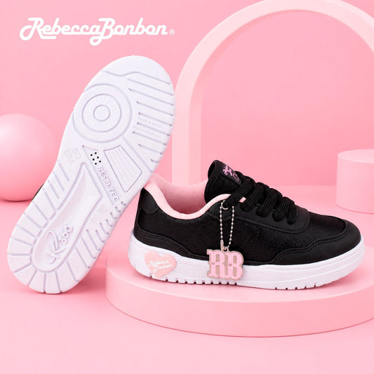 Tênis Infantil Menina Kidy K360 Estilo Respitec Preto Rebecca Bonbon - Kidy Calçados -