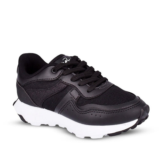 Tênis Infantil Menina Kidy K360 Jogger Glitter Preto Estilo e Conforto - Kidy Calçados - Tênis