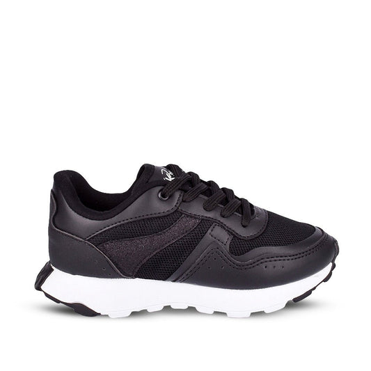 Tênis Infantil Menina Kidy K360 Jogger Glitter Preto Estilo e Conforto - Kidy Calçados - Tênis