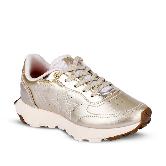 Tênis Infantil Menina Kidy K360 Jogger Ouro Estilo e Conforto - Kidy Calçados - Tênis