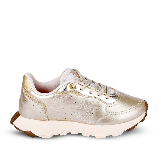 Tênis Infantil Menina Kidy K360 Jogger Ouro Estilo e Conforto - Kidy Calçados - Tênis