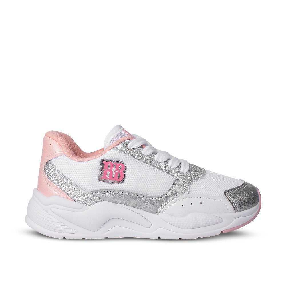Tênis Infantil Menina Kidy K360 Retrô Rebecca Bonbon Branco/Rosa - Kidy Calçados -