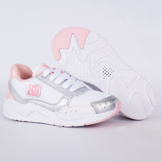 Tênis Infantil Menina Kidy K360 Retrô Rebecca Bonbon Branco/Rosa - Kidy Calçados -