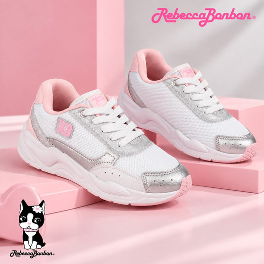Tênis Infantil Menina Kidy K360 Retrô Rebecca Bonbon Branco/Rosa - Kidy Calçados -