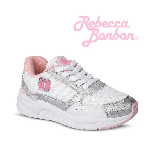 Tênis Infantil Menina Kidy K360 Retrô Rebecca Bonbon Branco/Rosa - Kidy Calçados -