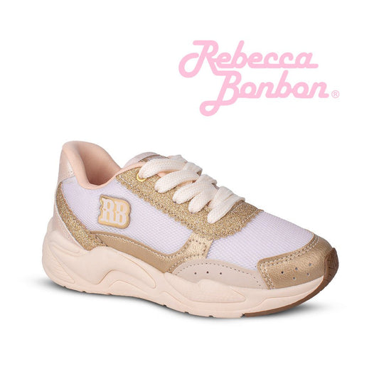 Tênis Infantil Menina Kidy K360 Retrô Rebecca Bonbon Dourado - Kidy Calçados -