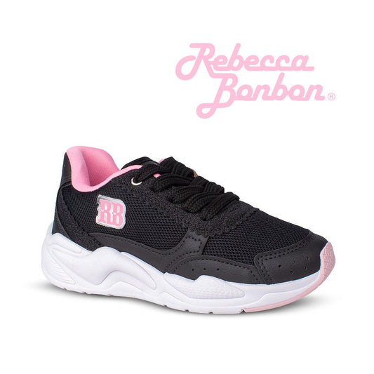 Tênis Infantil Menina Kidy K360 Retrô Rebecca Bonbon Preto - Kidy Calçados -