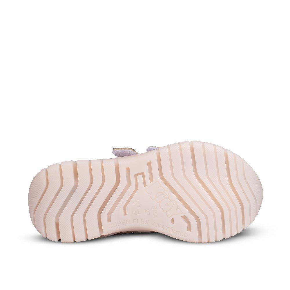 Tênis Infantil Menina Kidy Led Light Fun Ouro Velcro Duplo Conforto - Kidy Calçados - 