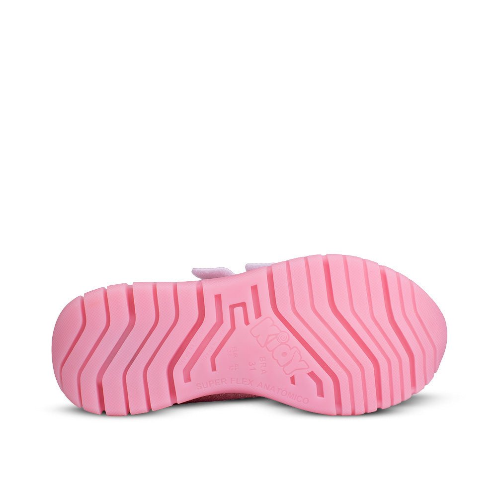 Tênis Infantil Menina Kidy Light Fun Led Rosa Pisca - Pisca e Velcro Duplo - Kidy Calçados - 