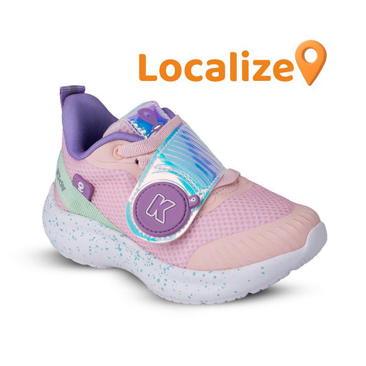 Tênis Infantil Menina Kidy Nuvem Localize Nude Com Chip Localizador - Kidy Calçados - Tênis