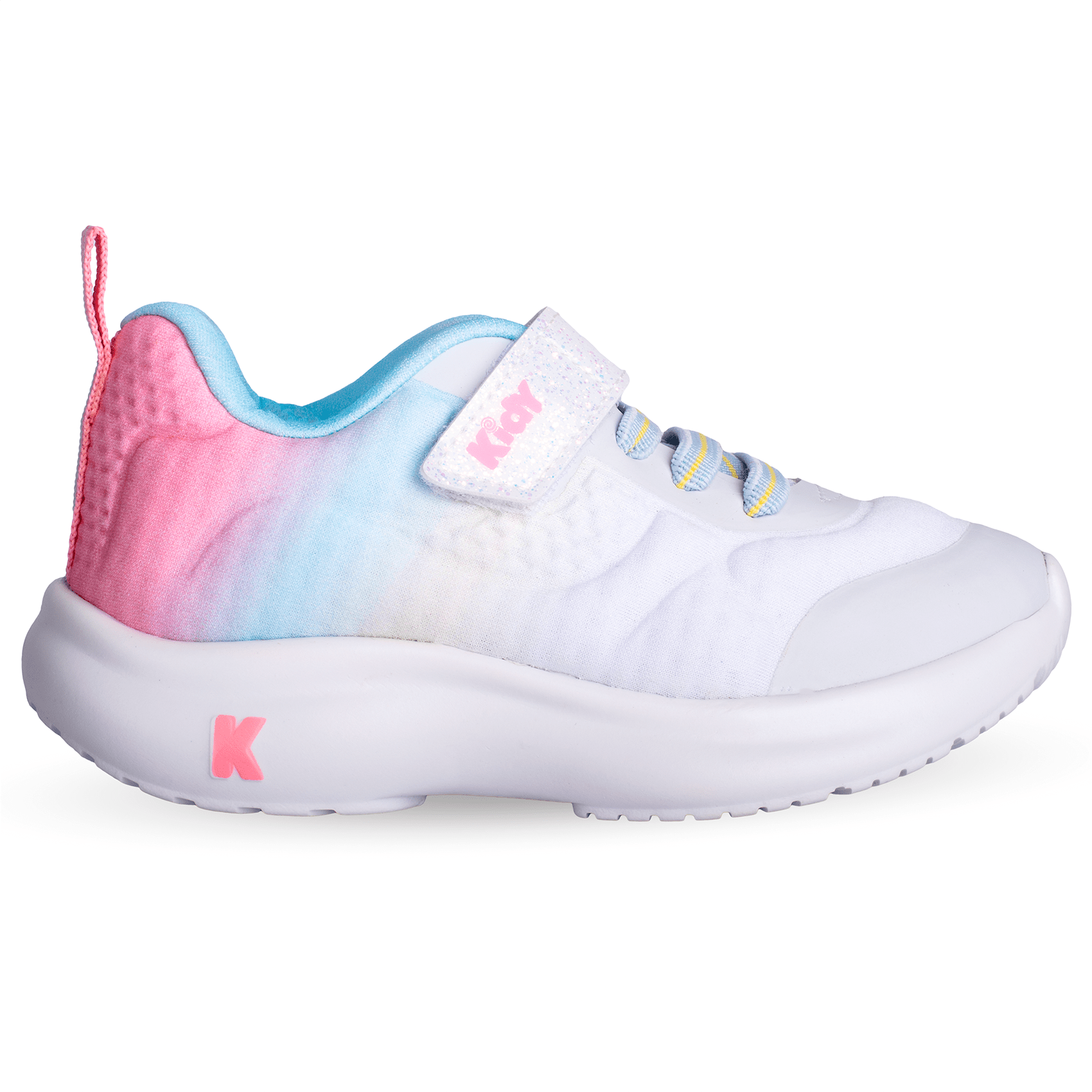 Tênis Infantil Menina Kidy Nuvem Rosa Amarelo e Azul Conforto - Kidy Calçados - Tênis