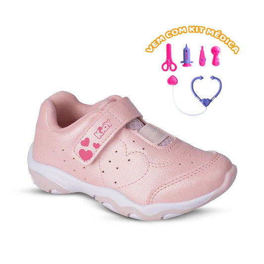 Tênis Infantil Menina Kidy Play Rosa Anatômico Com Brinquedo - Kidy Calçados -