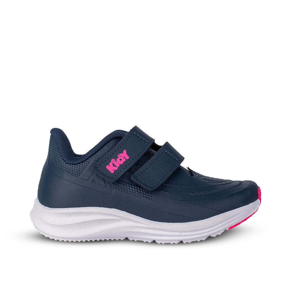 Tênis Infantil Menina Kidy Super Conforto Respitec Marinho e Pink - Kidy Calçados - Tênis