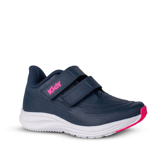 Tênis Infantil Menina Kidy Super Conforto Respitec Marinho e Pink - Kidy Calçados - Tênis