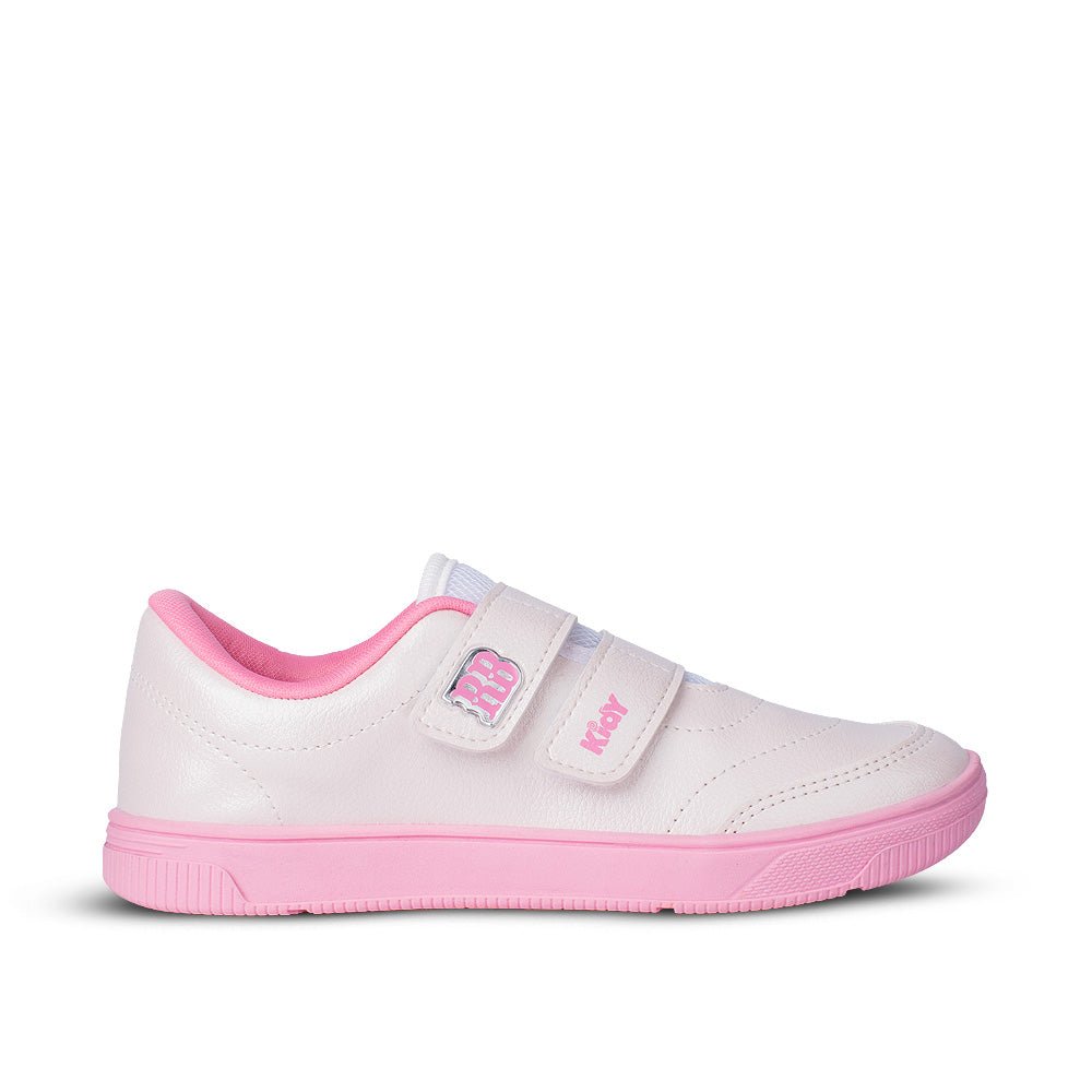 Tênis Infantil Menina Kidy Usefull College Rebecca Bonbon Branco/Rosa - Kidy Calçados -