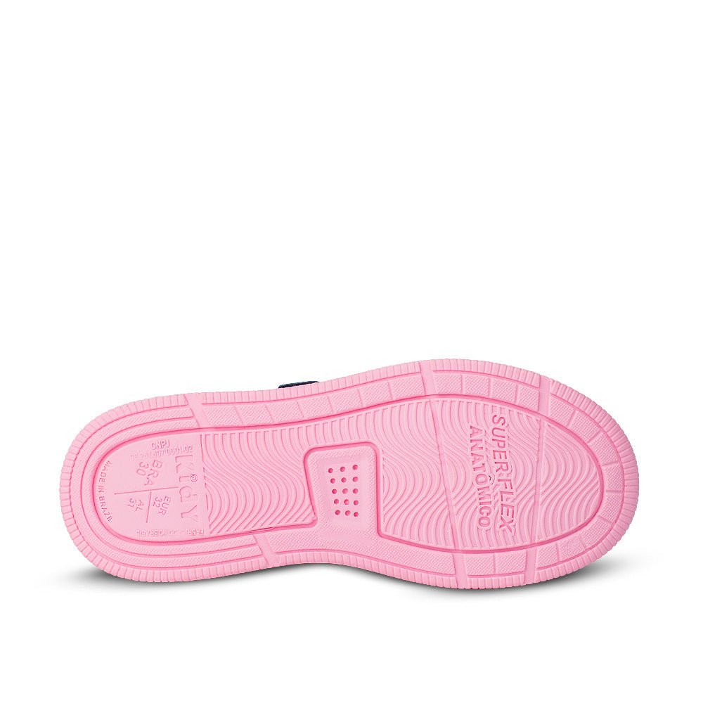 Tênis Infantil Menina Kidy Usefull College Rebecca Bonbon Marinho/Rosa - Kidy Calçados -