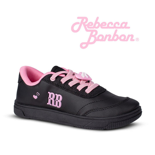 Tênis Infantil Menina Kidy Usefull College Rebecca Bonbon Preto - Kidy Calçados -