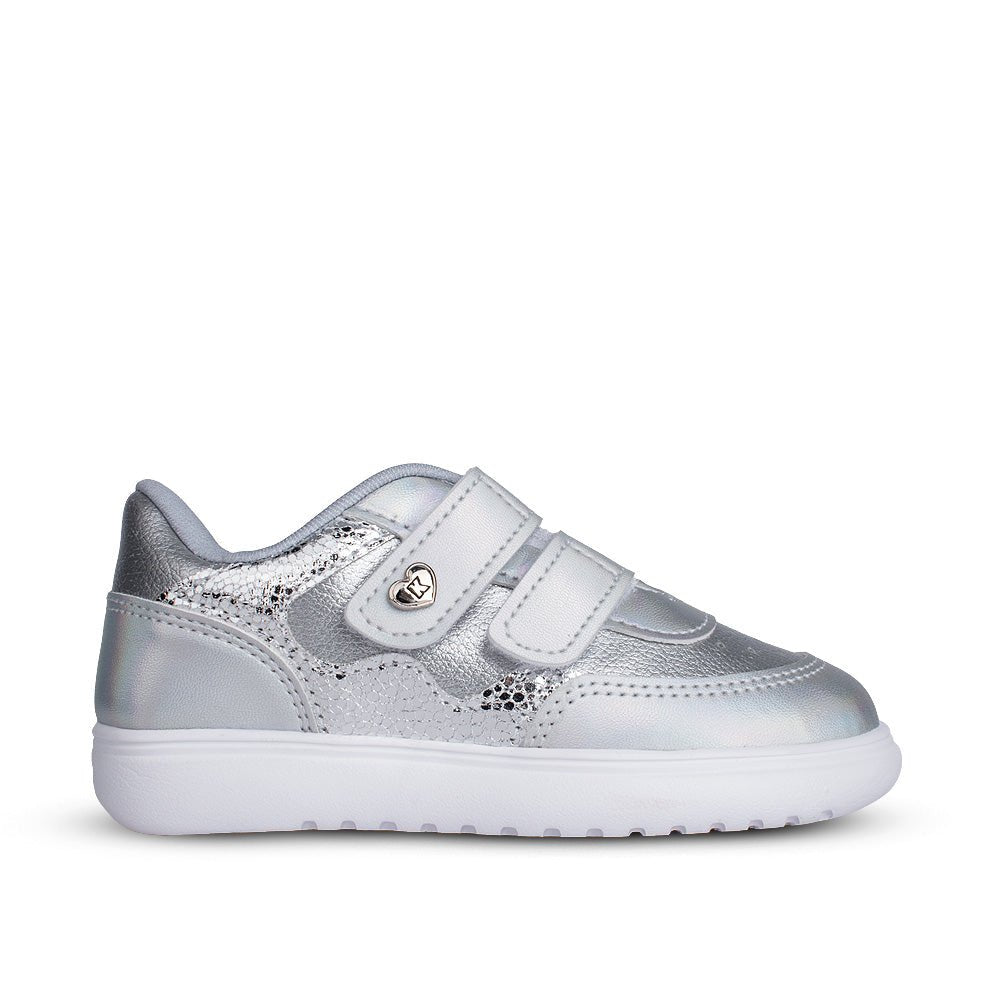 Tênis Infantil Meninas Prata Kidy Soft Casual Brilho e Conforto - Kidy Calçados - 
