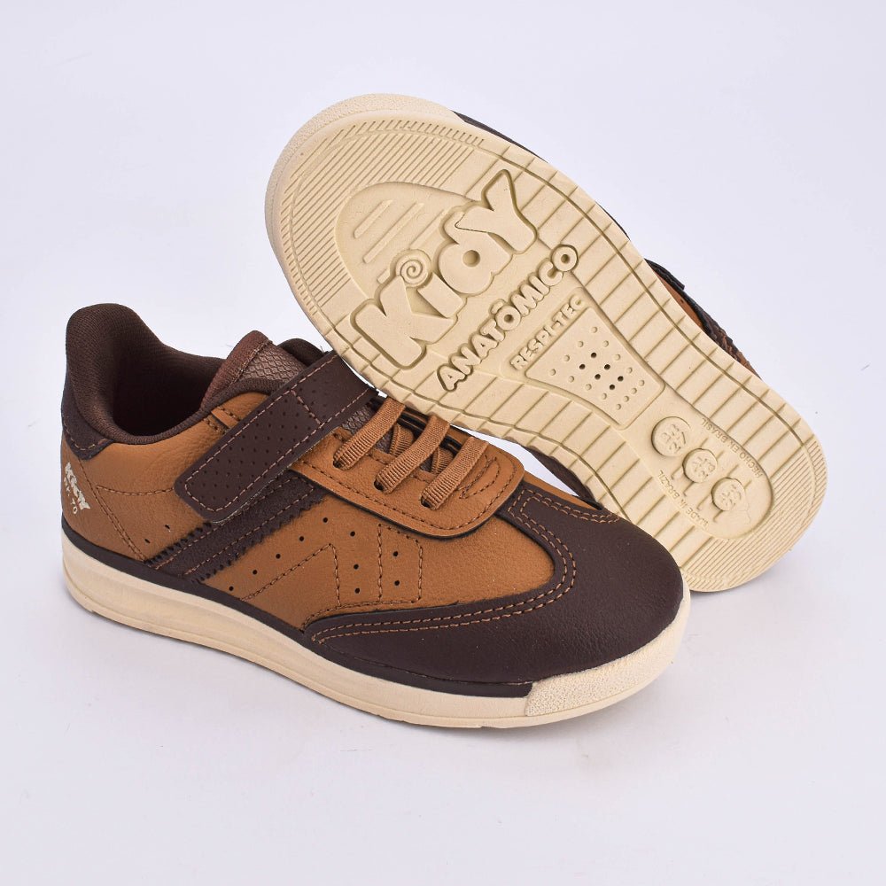 Tênis Infantil Menino Casual RK 70 Kidy Caramelo e Marrom - Kidy Calçados - Tênis