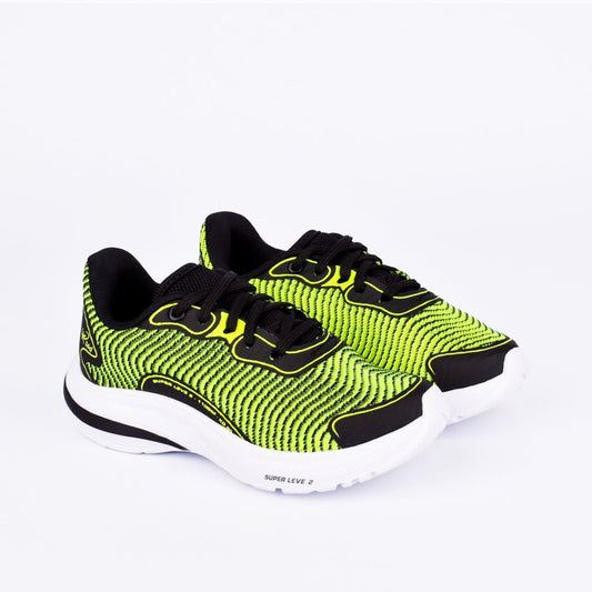 TENIS INFANTIL MENINO K - 360 SUPER LEVE AMARELO NEON/PRETO - Kidy Calçados - Tênis
