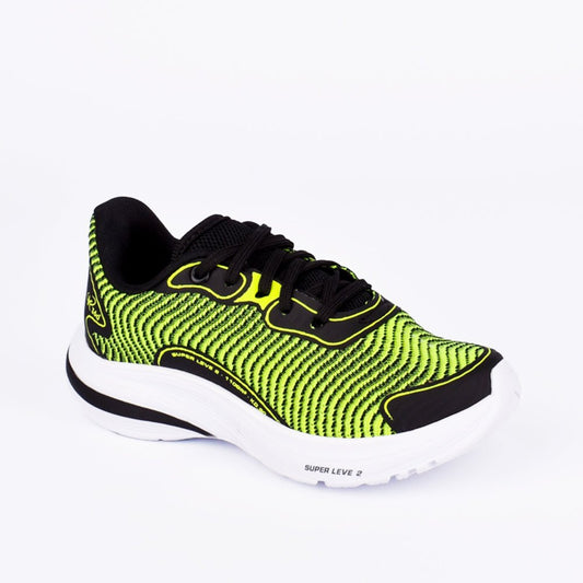 TENIS INFANTIL MENINO K - 360 SUPER LEVE AMARELO NEON/PRETO - Kidy Calçados - Tênis