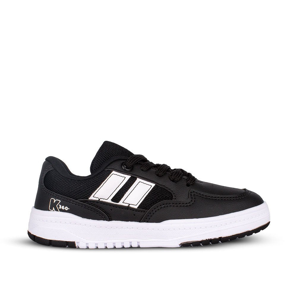 Tênis Infantil Menino K360 Estilo Respitec Preto e Branco - Kidy Calçados - 