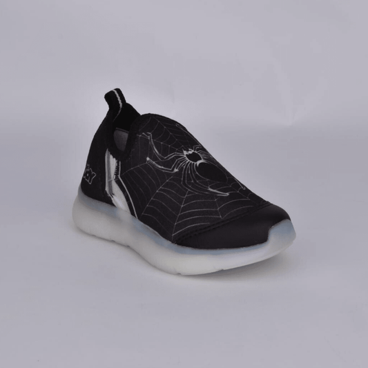 Tênis Infantil Menino Kidy Aranha Flex Ligth Preto Prata - Kidy Calçados - Tênis