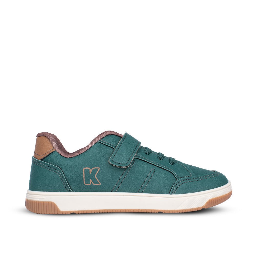 Tênis Infantil Menino Kidy Astral Verde/Castanho Casual Moderno Velcro - Kidy Calçados - 