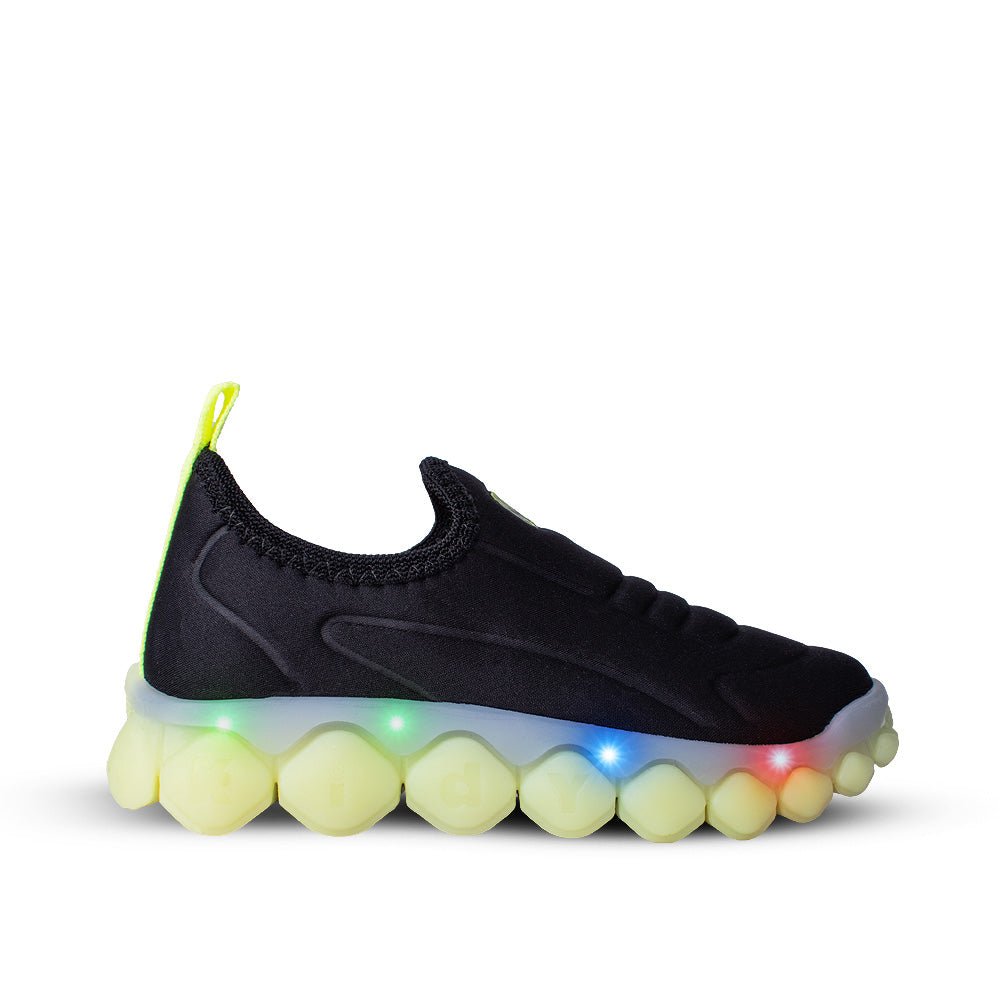 Tênis Infantil Menino Kidy Brinca Flex Preto Luz E Led - Kidy Calçados -