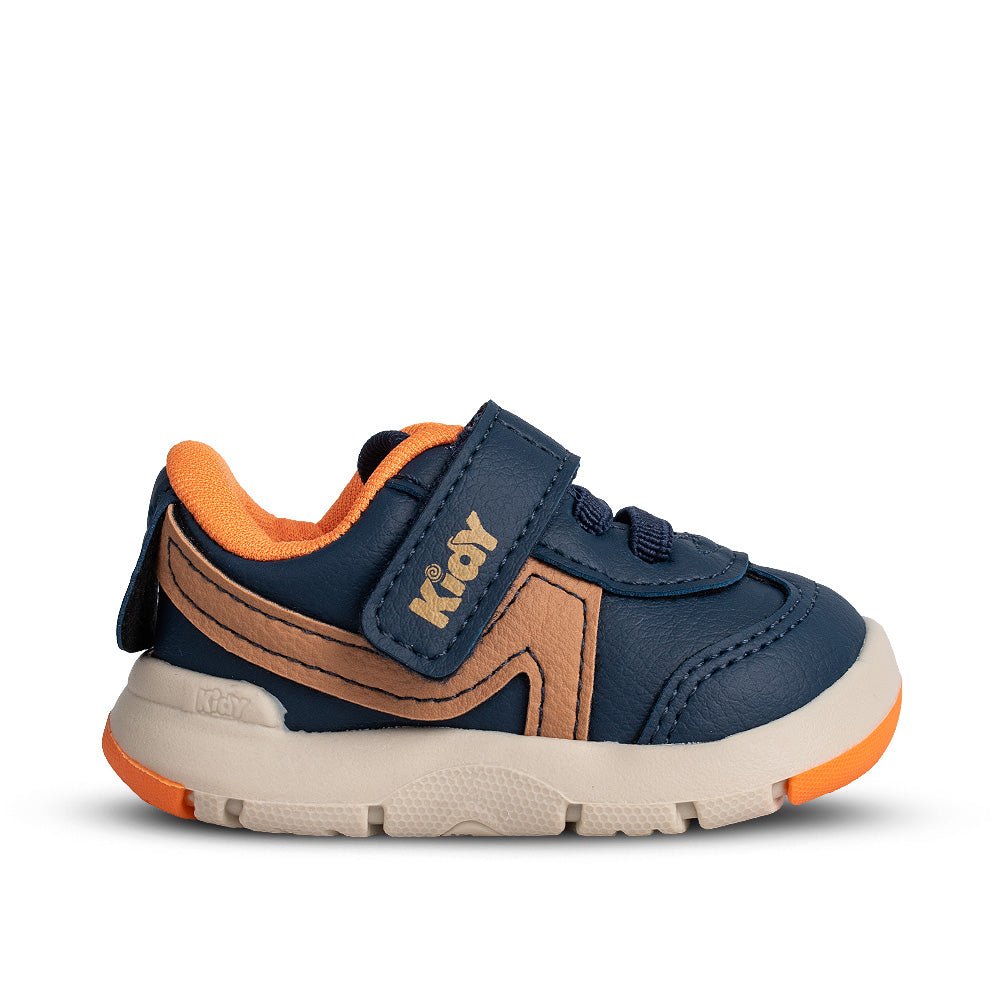 Tênis Infantil Menino Kidy Colors Equilibrio Marinho/Laranja - Kidy Calçados -