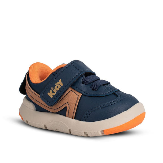 Tênis Infantil Menino Kidy Colors Equilibrio Marinho/Laranja - Kidy Calçados -