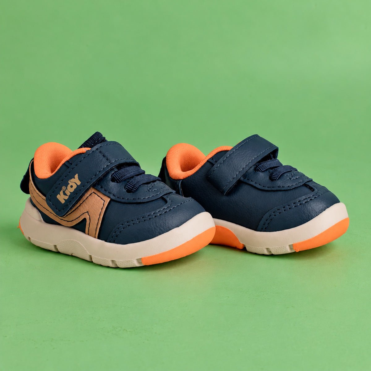 Tênis Infantil Menino Kidy Colors Equilibrio Marinho/Laranja - Kidy Calçados -