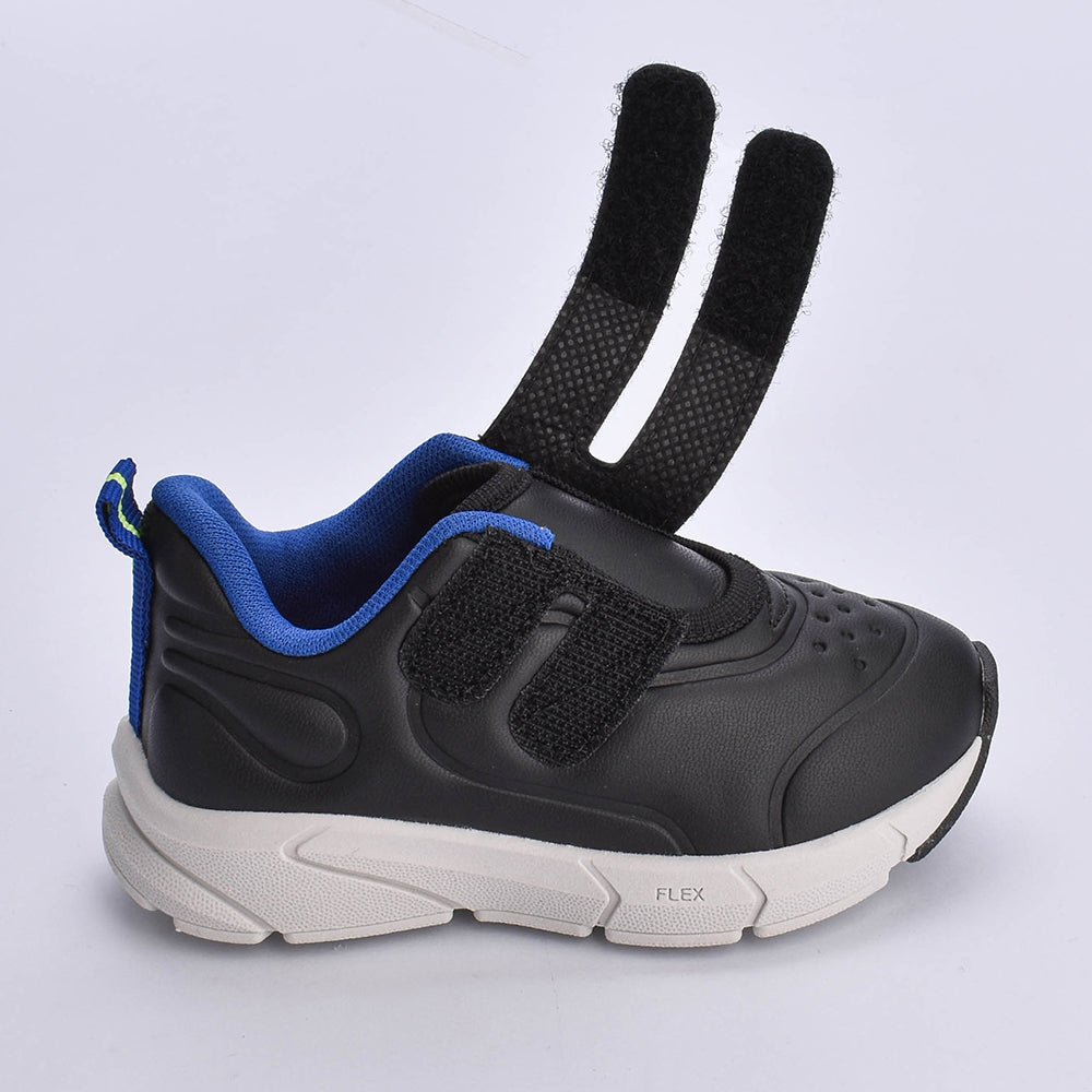 Tênis Infantil Menino Kidy Energy Baby Respitec Preto Azul e Amarelo Neon - Kidy Calçados - Tênis