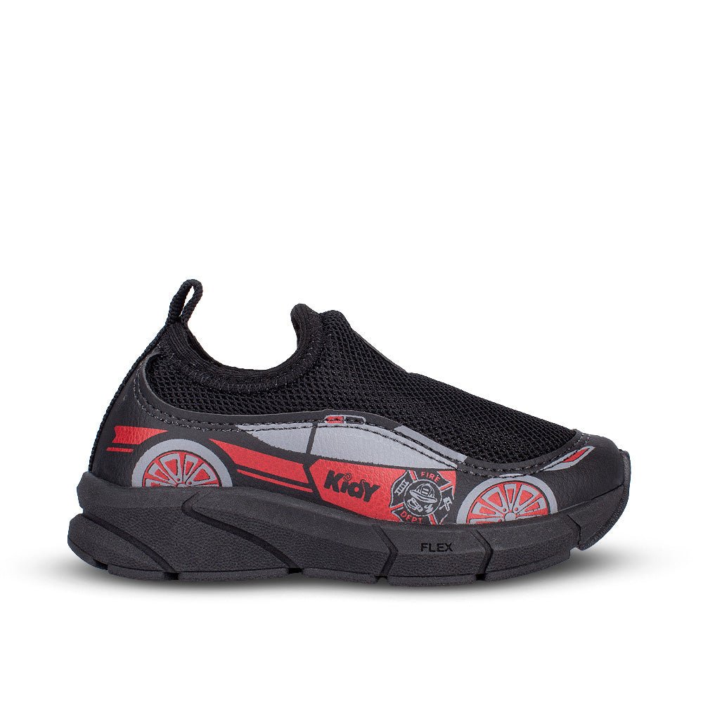 Tênis Infantil Menino Kidy Energy Baby Respitec Preto Bombeiro - Kidy Calçados - Tênis