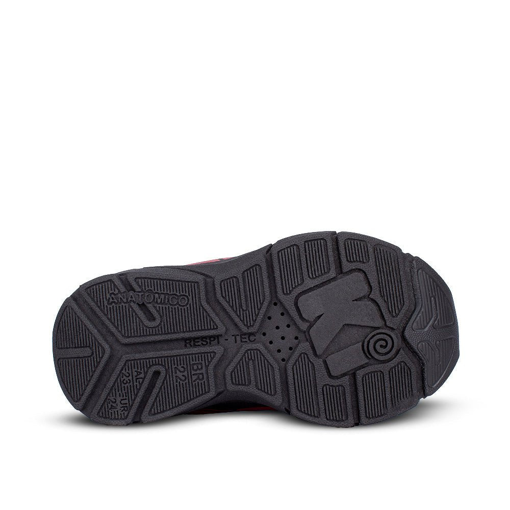 Tênis Infantil Menino Kidy Energy Baby Respitec Preto Bombeiro - Kidy Calçados - Tênis