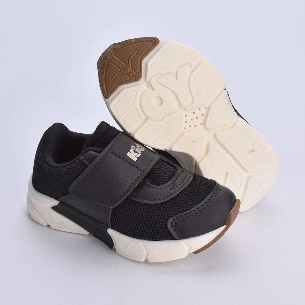 TÊNIS INFANTIL MENINO KIDY ENERGY BABY RESPITEC PRETO/BRONZE - Kidy Calçados - Tênis