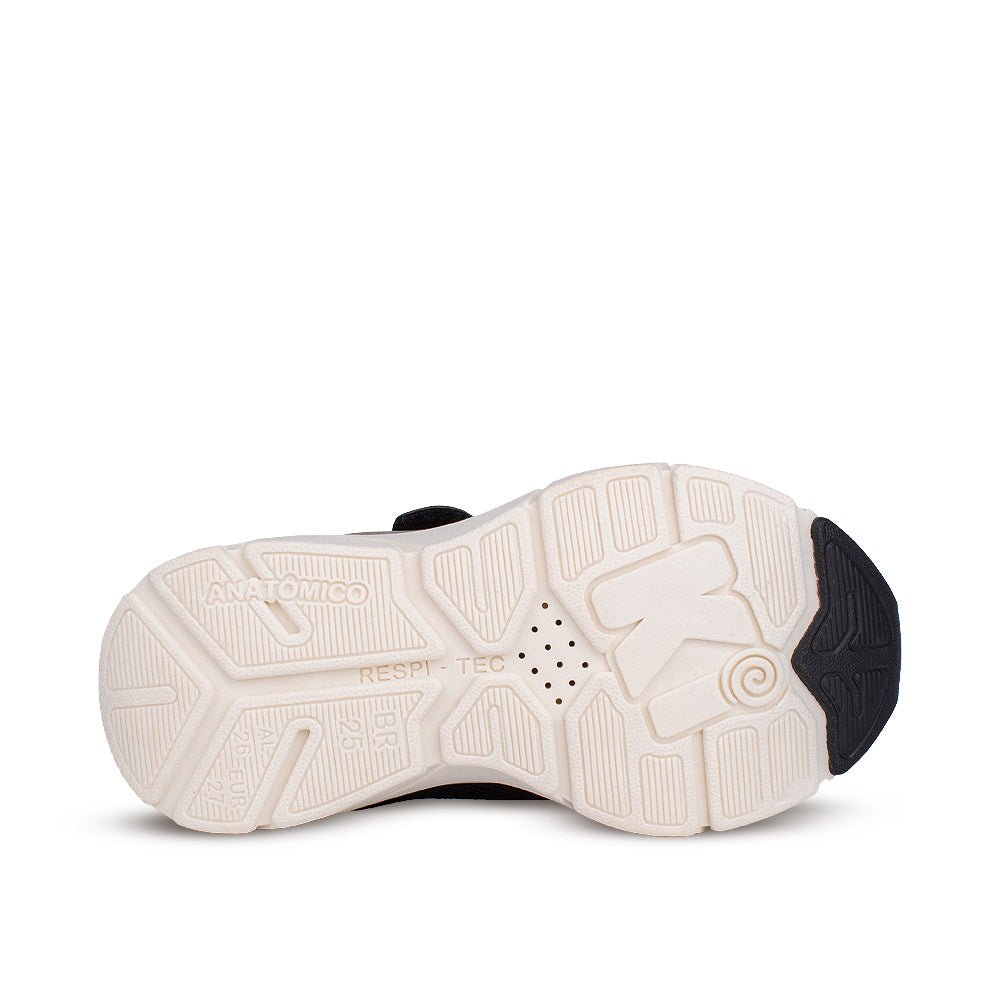 Tênis Infantil Menino Kidy Energy Baby Respitec Preto/Verde Esportivo - Kidy Calçados - 