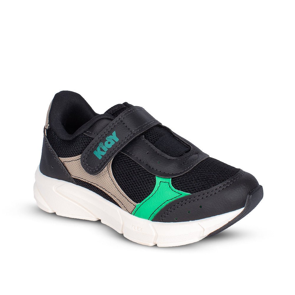 Tênis Infantil Menino Kidy Energy Baby Respitec Preto/Verde Esportivo - Kidy Calçados - 