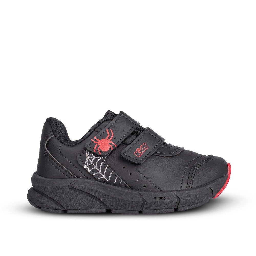 Tênis Infantil Menino Kidy Energy Baby Respitec Preto/Vermelho Escolar - Kidy Calçados - 