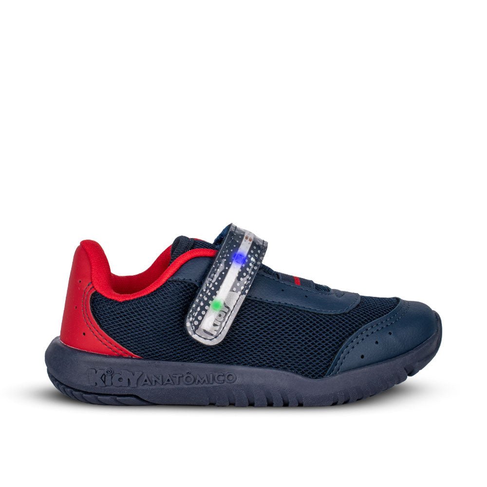 Tênis Infantil Menino Kidy Flex Light Marinho e Vermelho Conforto e Flexibilidade - Kidy Calçados - Tênis