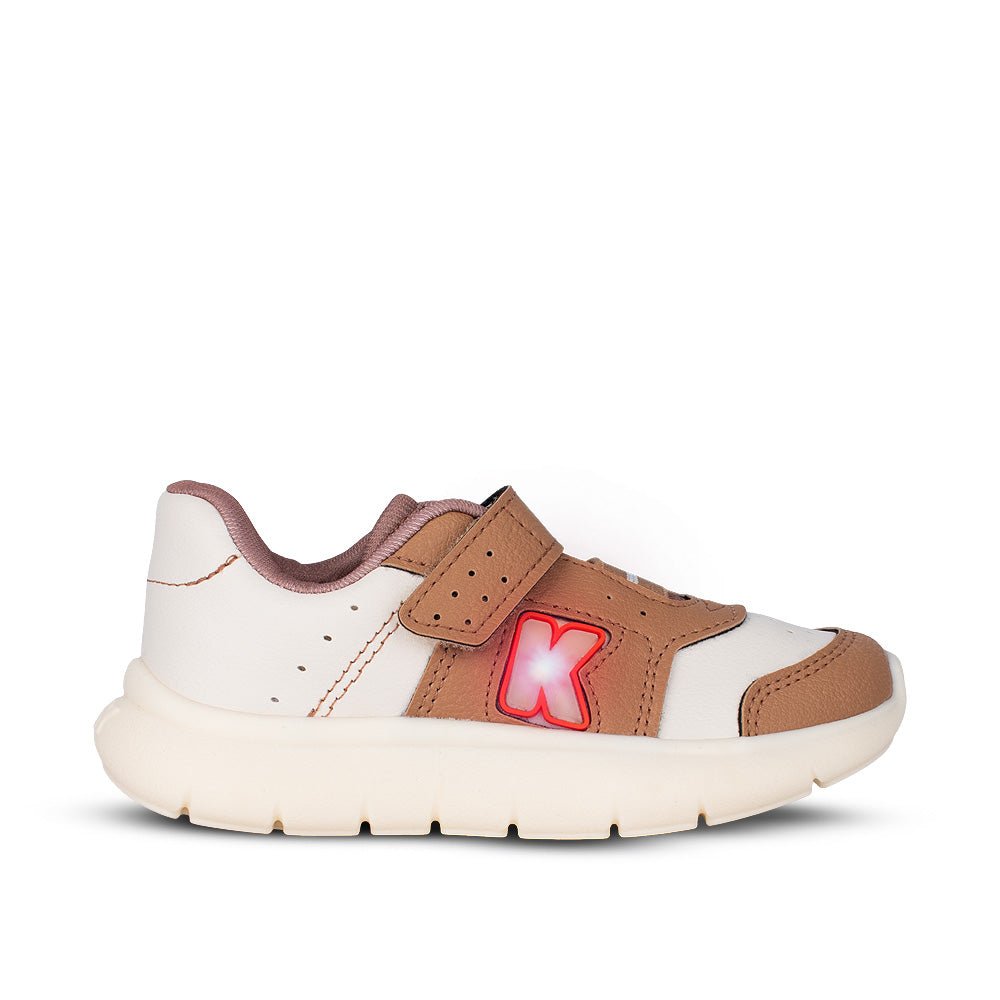 Tênis Infantil Menino Kidy Flex Light Off White Camel Anatômico Escolar - Kidy Calçados - 