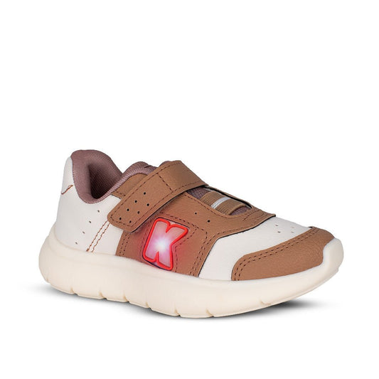 Tênis Infantil Menino Kidy Flex Light Off White Camel Anatômico Escolar - Kidy Calçados - 