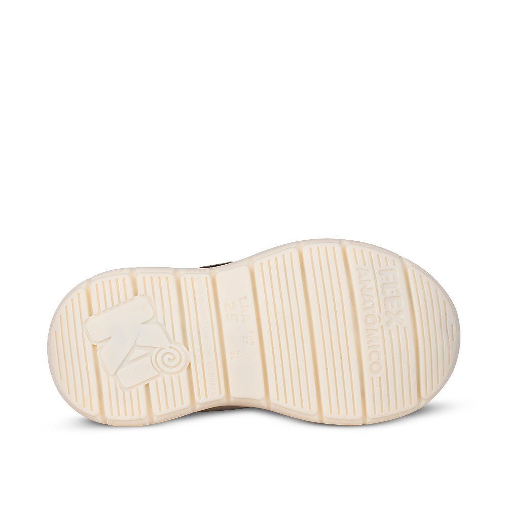 Tênis Infantil Menino Kidy Flex Light Off White Camel Anatômico Escolar - Kidy Calçados - 
